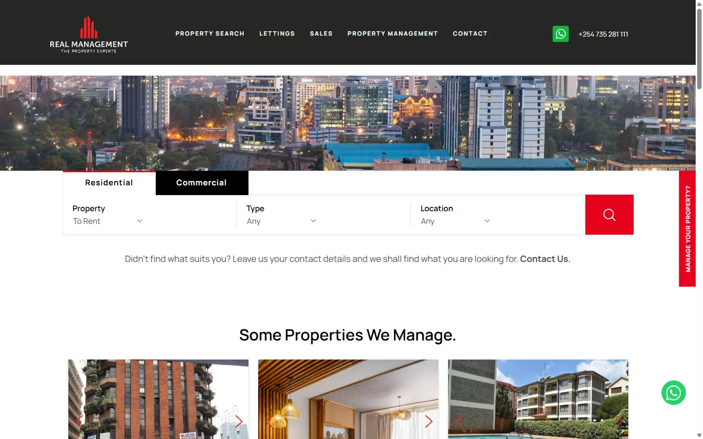 Real Management website